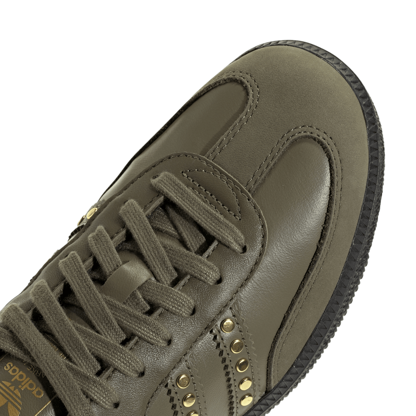 adidas Samba OG Studded Stripes Dark Khaki Black (Women's)