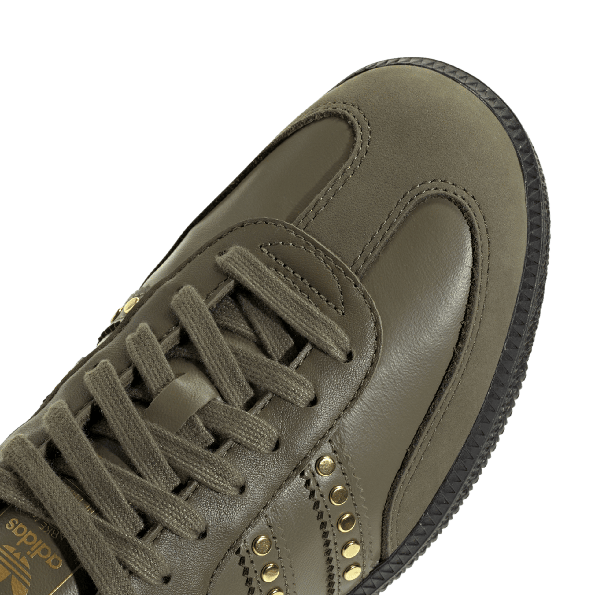 adidas Samba OG Studded Stripes Dark Khaki Black (Women's)