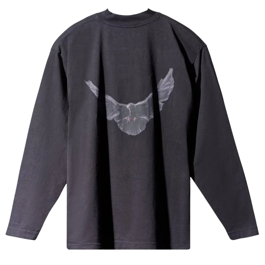 Tricou cu Mânecă Lungă Yeezy Gap Engineered by Balenciaga Dove Black