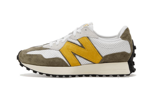 New Balance 327 White Yellow Olive
