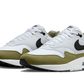 Nike Air Max 1 White Black Medium Olive