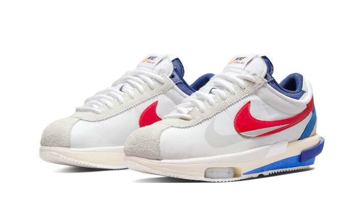 Cortez 4.0 Sacai White University Red Blue (DQ0581-100) - 36 EU - 4 US - Blue | SOSUKICKS