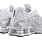 Shox R4 White Metallic Silver (AR3565-101) - 37.5 EU - 5 US - Gray | SOSUKICKS
