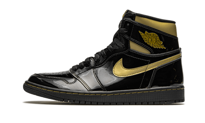 Air Jordan 1 High Black Metallic Gold - 555088-032