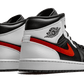 Air Jordan 1 Mid Black Chile Red White - 554724-075
