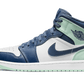 Air Jordan 1 Mid Mystic Navy Mint Foam - 554725-413