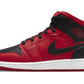 Air Jordan 1 Mid Reverse Bred - 554724-660