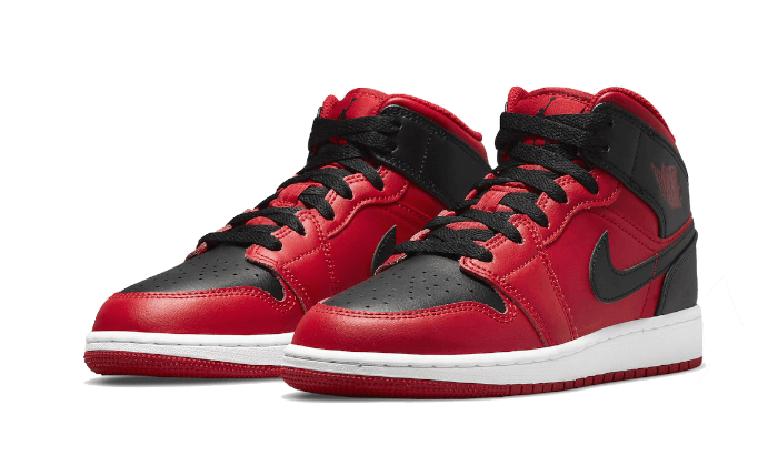 Air Jordan 1 Mid Reverse Bred - 554724-660