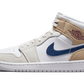 Air Jordan 1 Mid Tan Suede Navy - DO6726-100