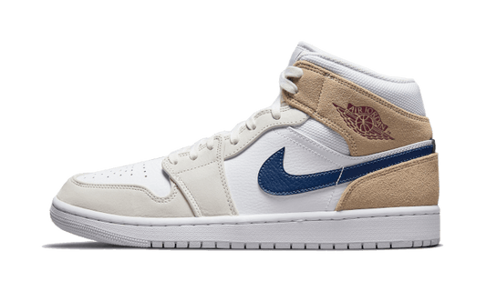 Air Jordan 1 Mid Tan Suede Navy - DO6726-100