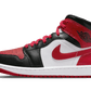 Air Jordan 1 Mid White Bred Toe - BQ6472-079