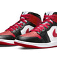 Air Jordan 1 Mid White Bred Toe - BQ6472-079