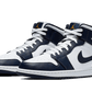 Air Jordan 1 Mid White Metallic Gold Obsidian - 554724-174
