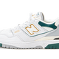 New Balance 550 White Nightwatch Green - BB550PWC