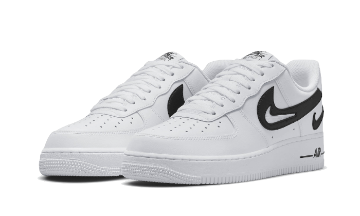 Nike Air Force 1 Low '07 FM Cut Out Swoosh White Black - DR0143-101