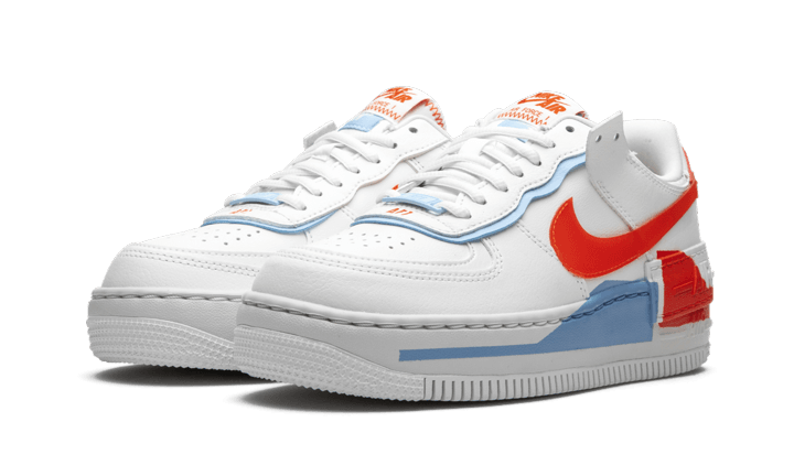 Nike blanche bleu clearance orange