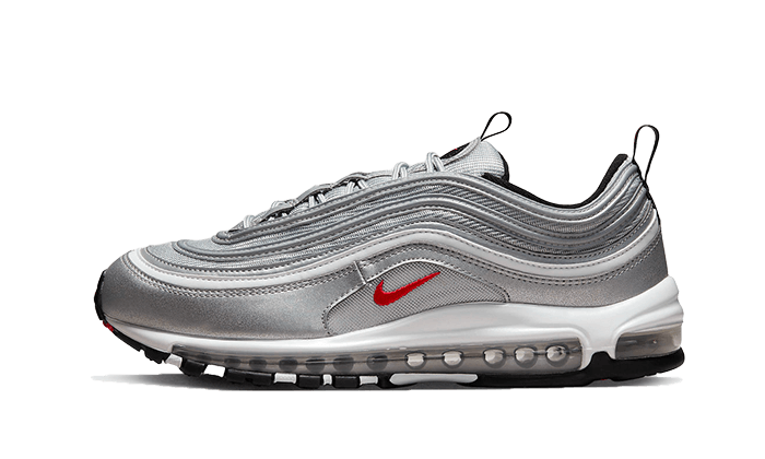 Air max 97 metallic silver hot sale and black